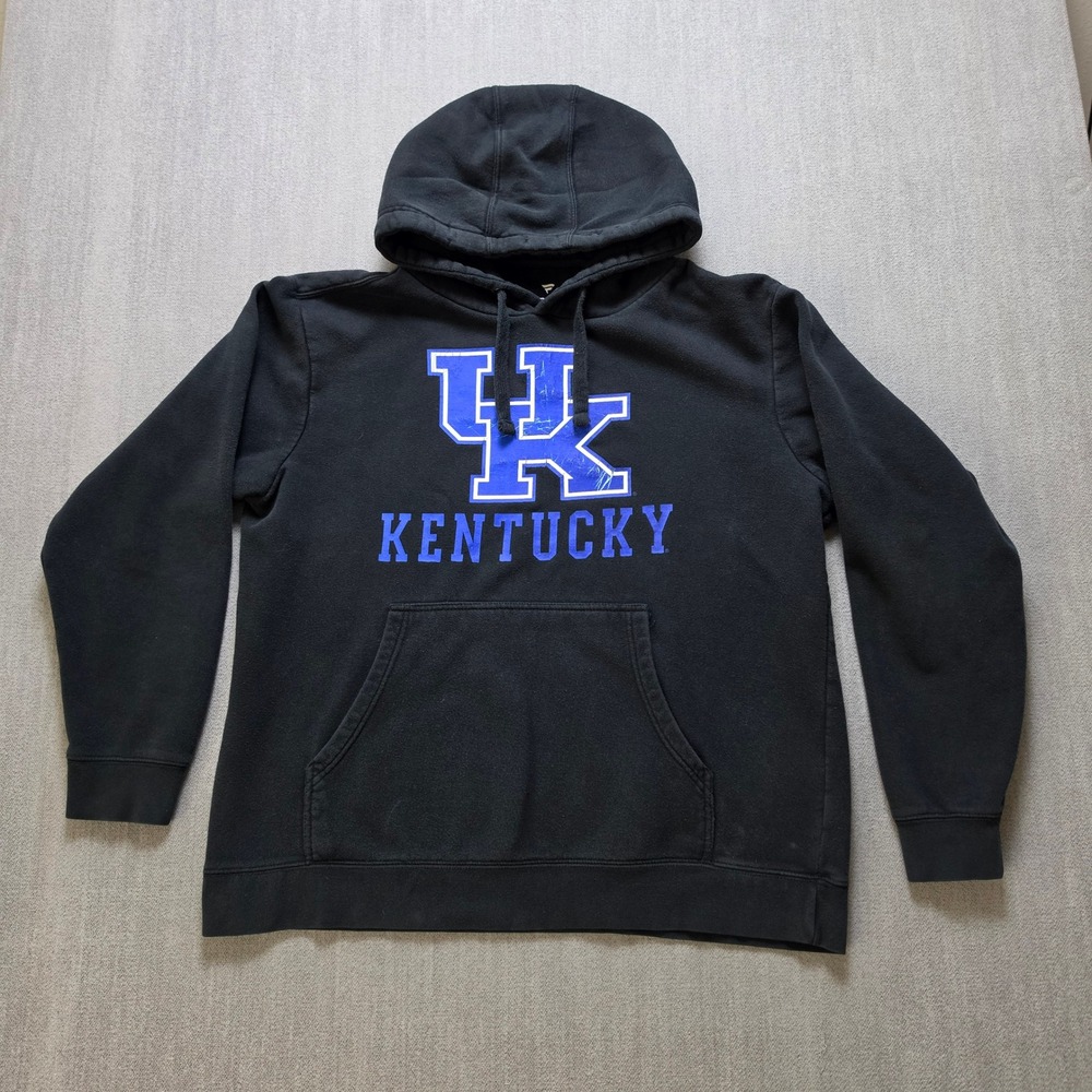 Fanatics Kentucky Wildcats Hoodie Mens XL Black Blue Graphic Pullover Sweatshirt